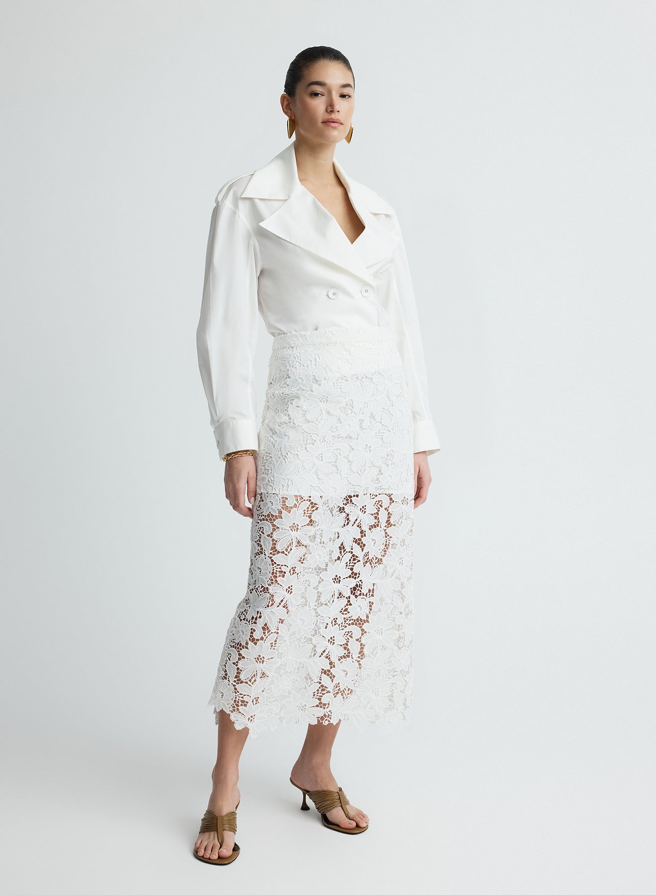 LUNA SKIRT (WHITE GUIPURE LACE)
