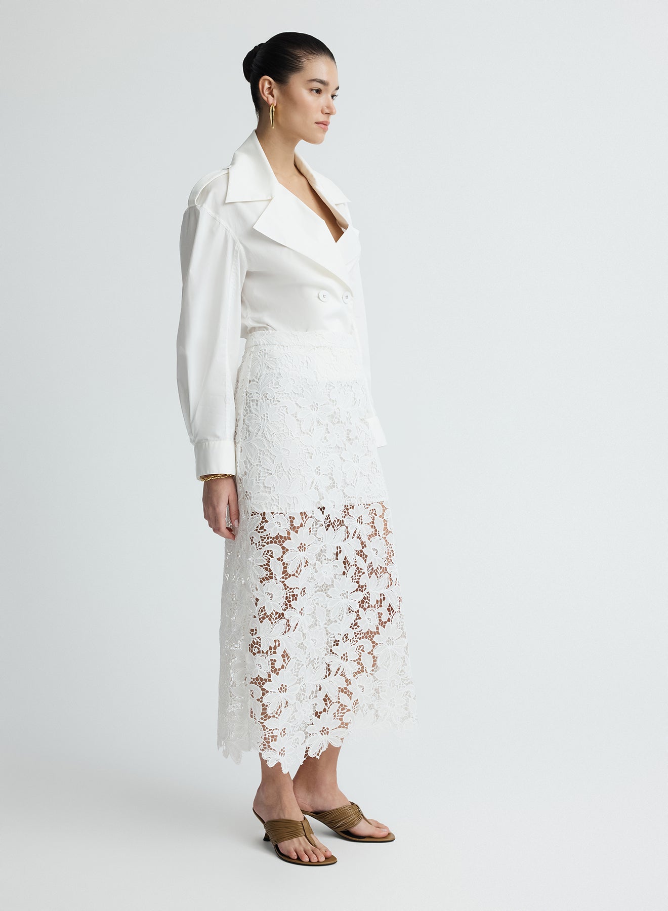 LUNA SKIRT (WHITE GUIPURE LACE)