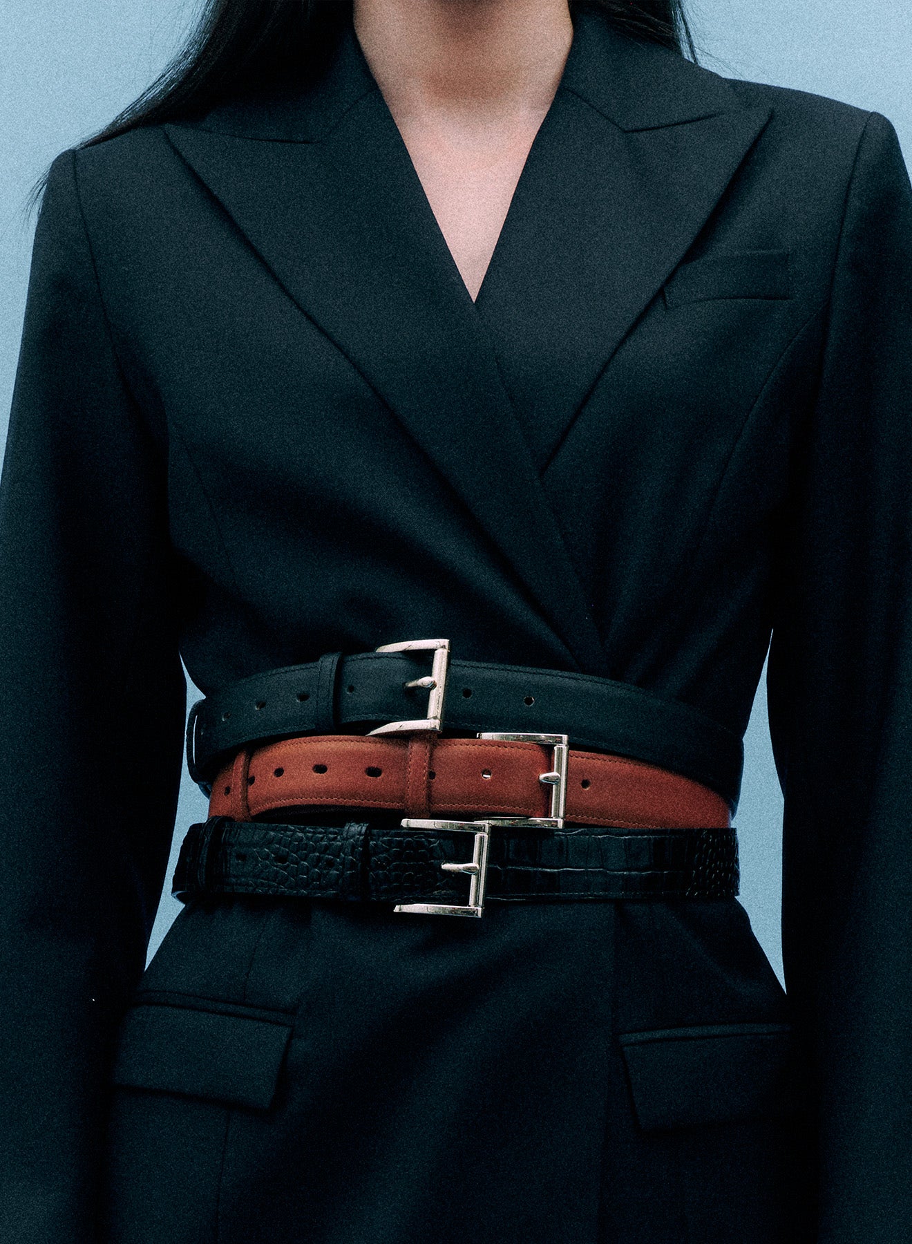 BELT (BLACK CROC LEATHER)