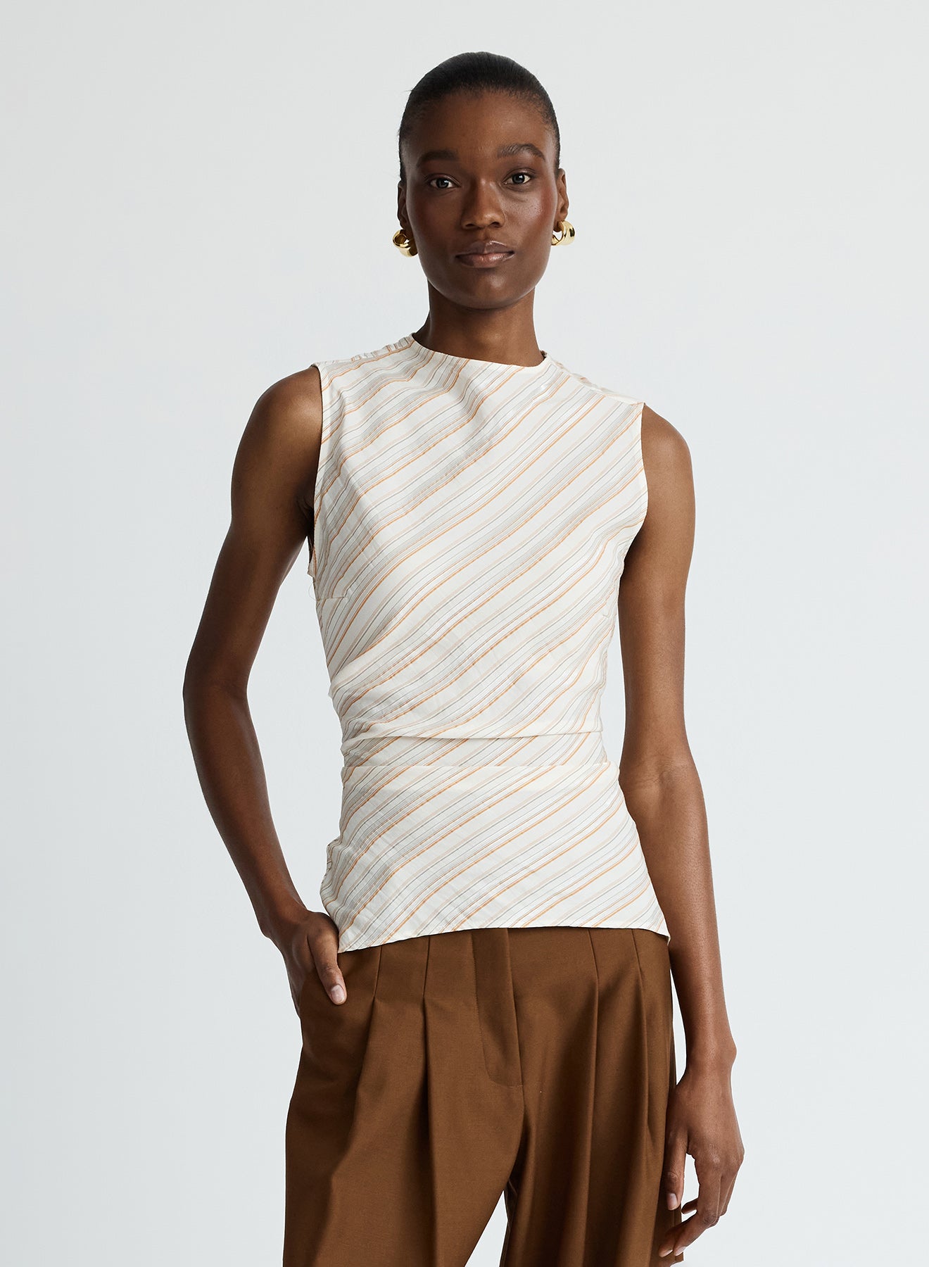 KRYSTA TOP (RUSSET STRIPE)