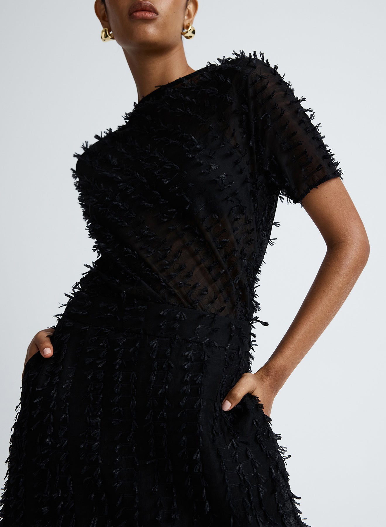 CLARA SKIRT (CLIPPED JACQUARD)