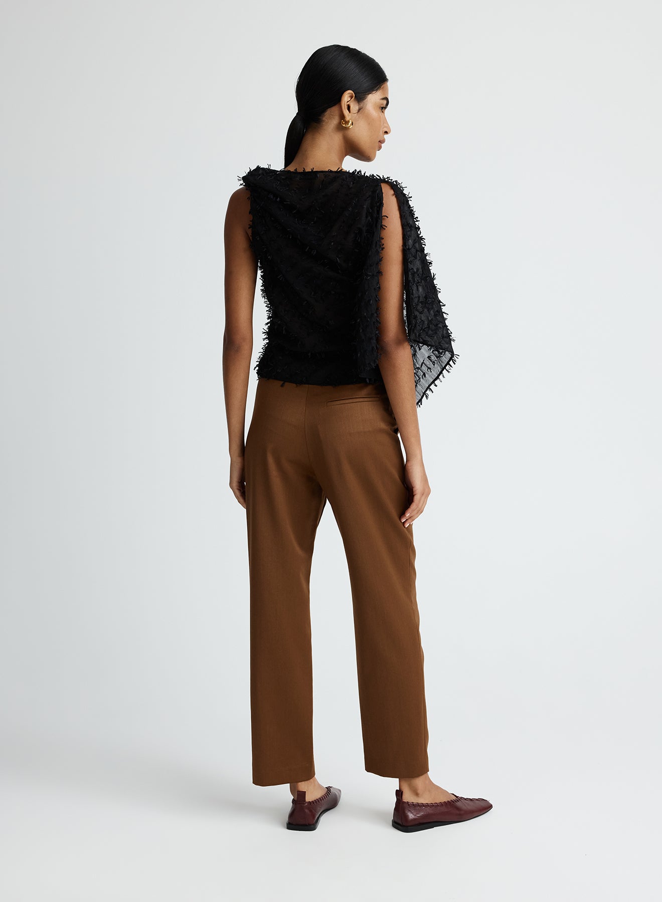 MARYBETH TOP (CLIPPED JACQUARD)