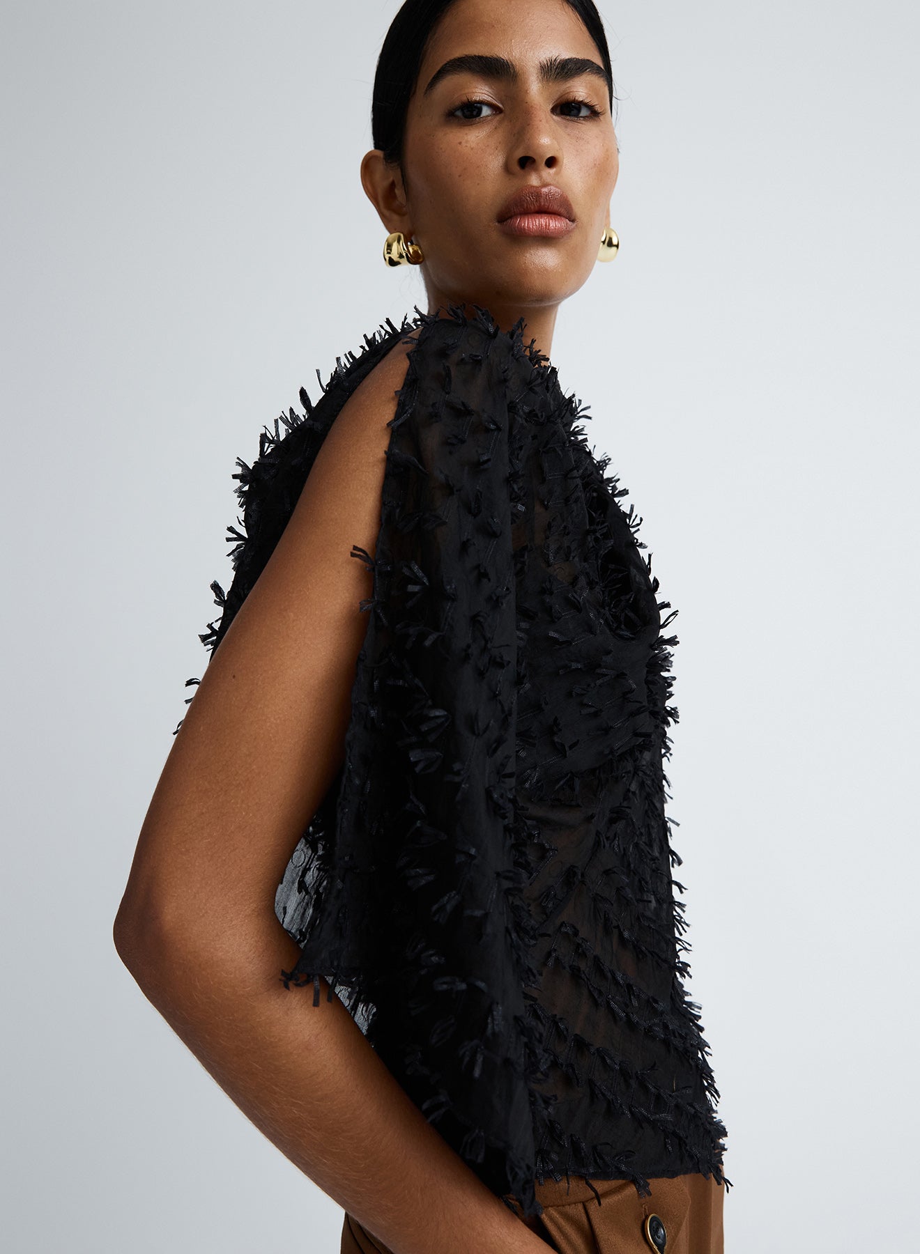 MARYBETH TOP (CLIPPED JACQUARD)