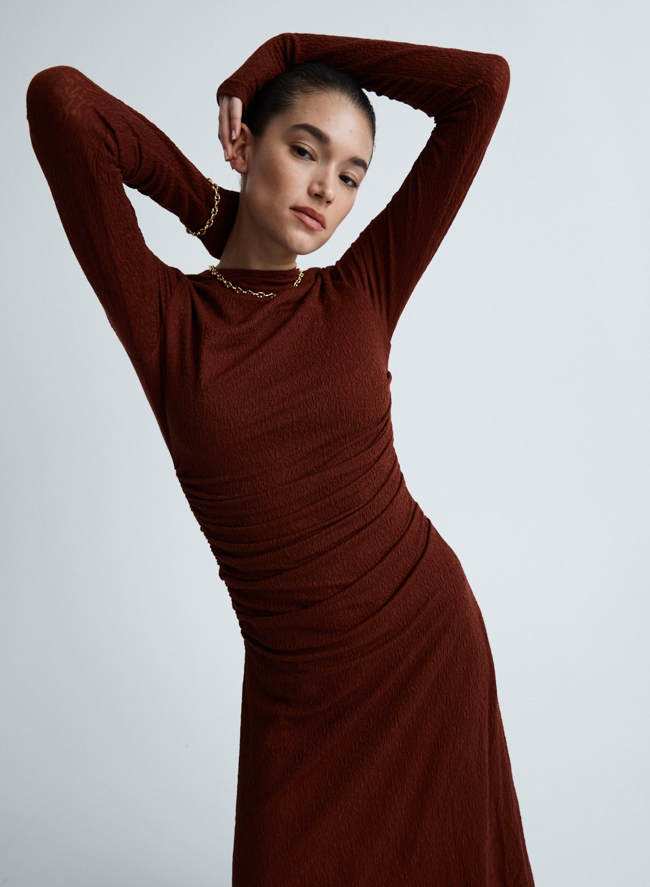 HARLOW DRESS (BURGUNDY)