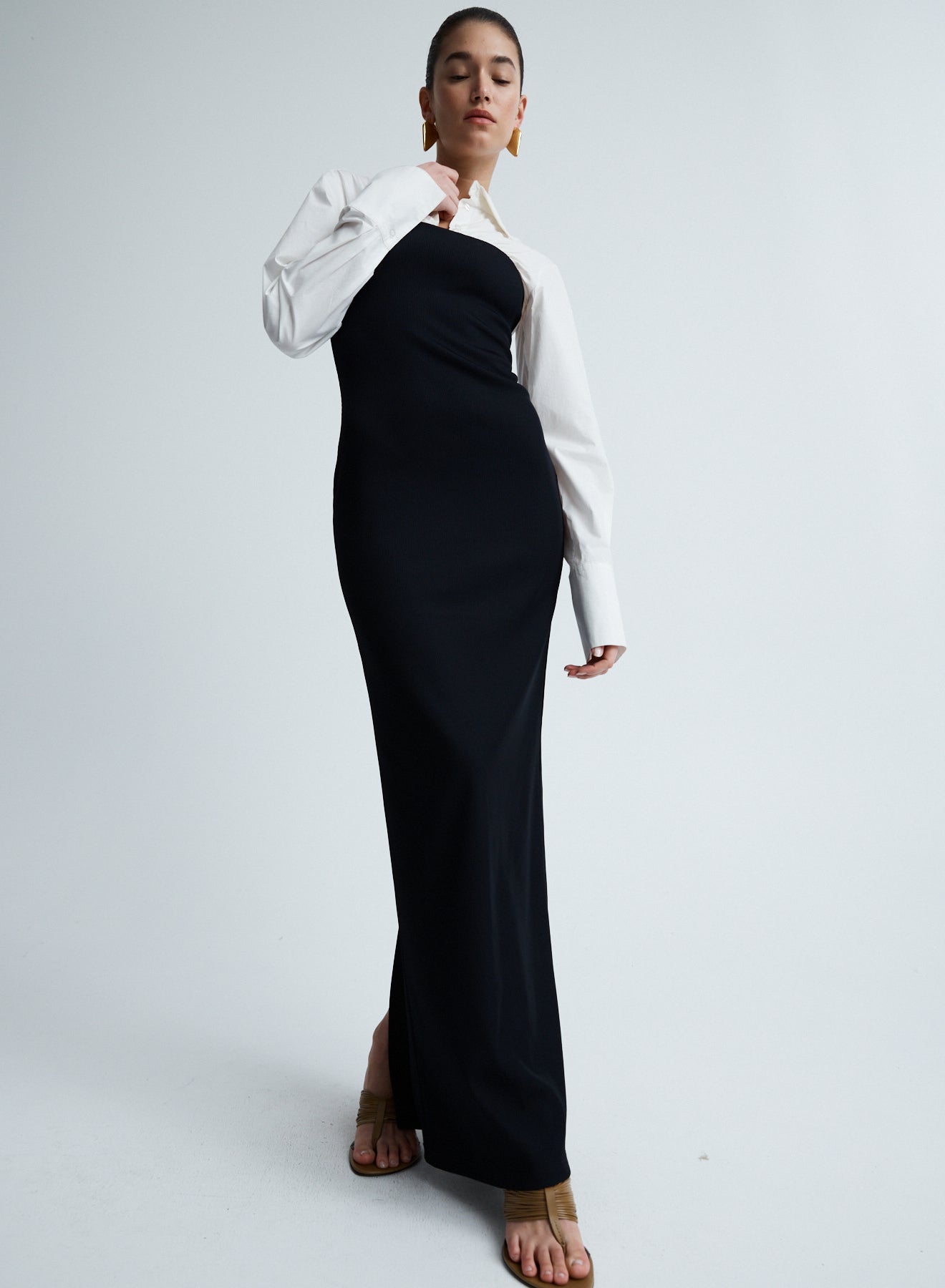AUSTEN DRESS (SWAN W/ EBONY)