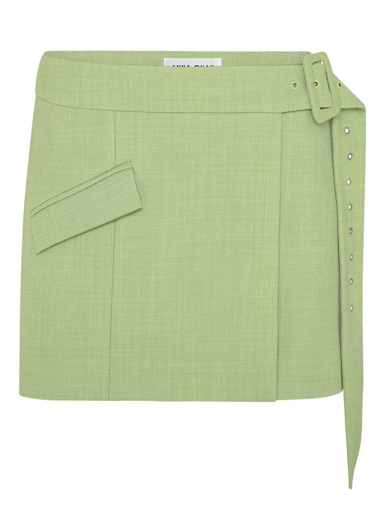 ANNA QUAN Pleat Wrap Mini Skirt. Designed for the fashion-forward, this skirt combines contemporary style with classic elegance. Embrace versatility with this wardrobe essential, perfect for both casual outings and dressed-up occasions. Mini-skirt, Micro mini-skirt, Work skirt, wool mini skirt, pleated short skirt, pleated mini skirt.