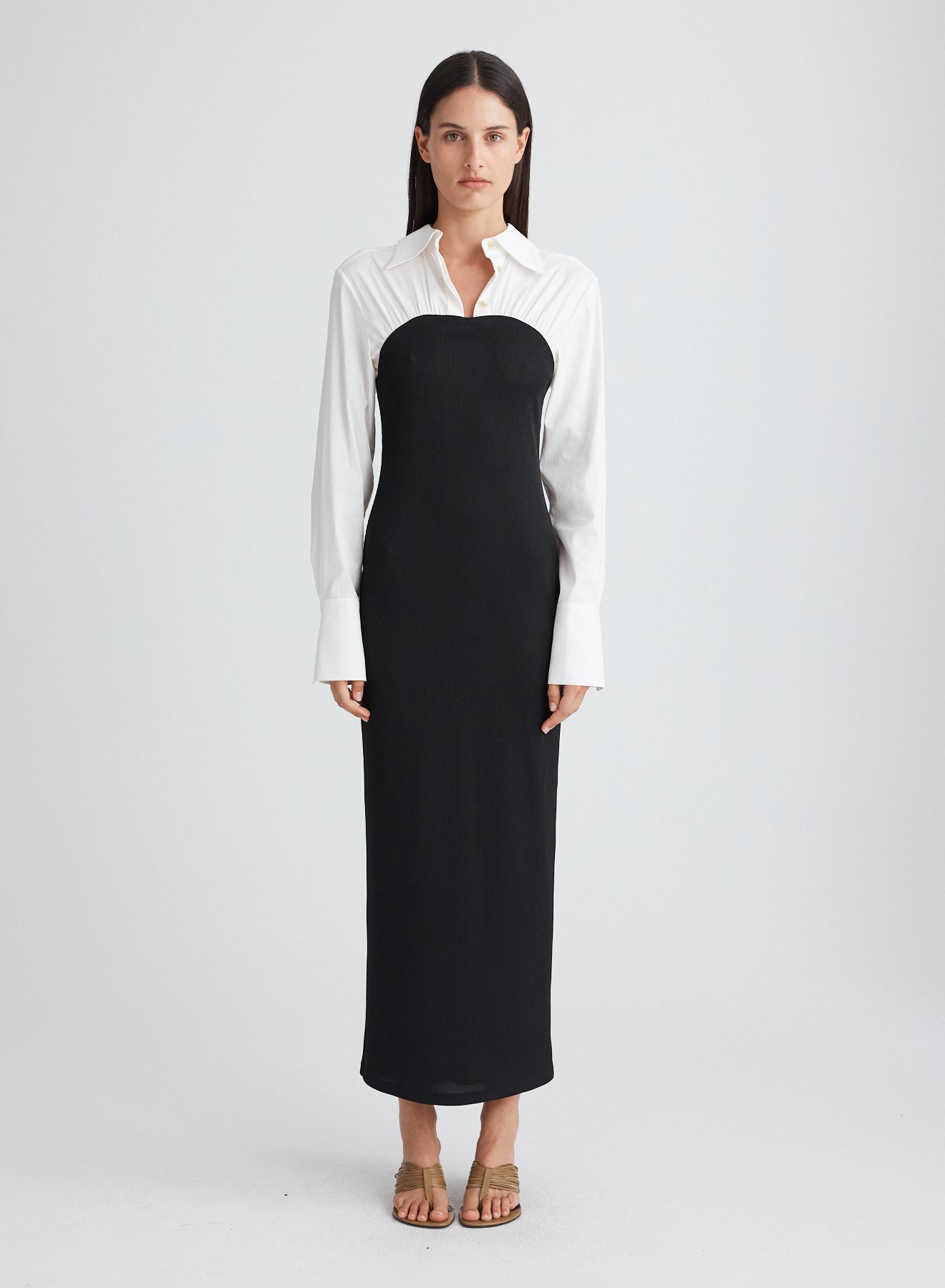AUSTEN DRESS (SWAN W/ EBONY)
