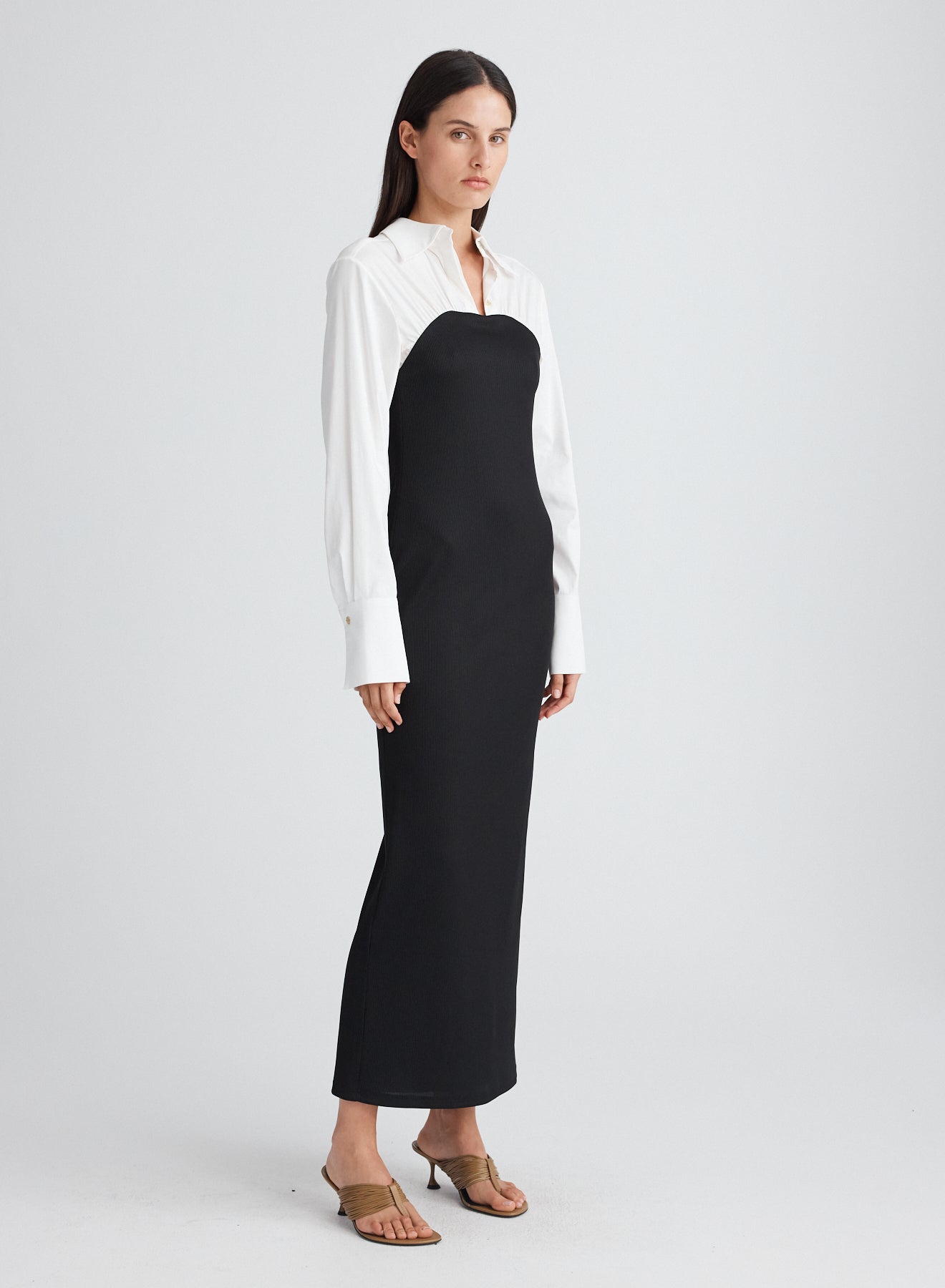 AUSTEN DRESS (SWAN W/ EBONY)