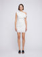 ANNA QUAN Off-Shoulder Crinkle White Mini Dress, a versatile and timeless addition to your wardrobe. Discover all new dresses for any event or special occasion. White mini-dress, white event dress, wedding party dress, ivory mini-dress, ivory event dress, ivory special occasion dress.