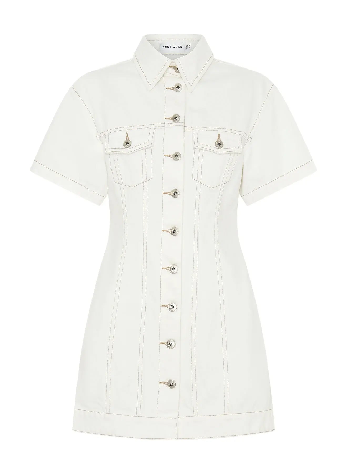 OLLIE DRESS (WHITE DENIM)