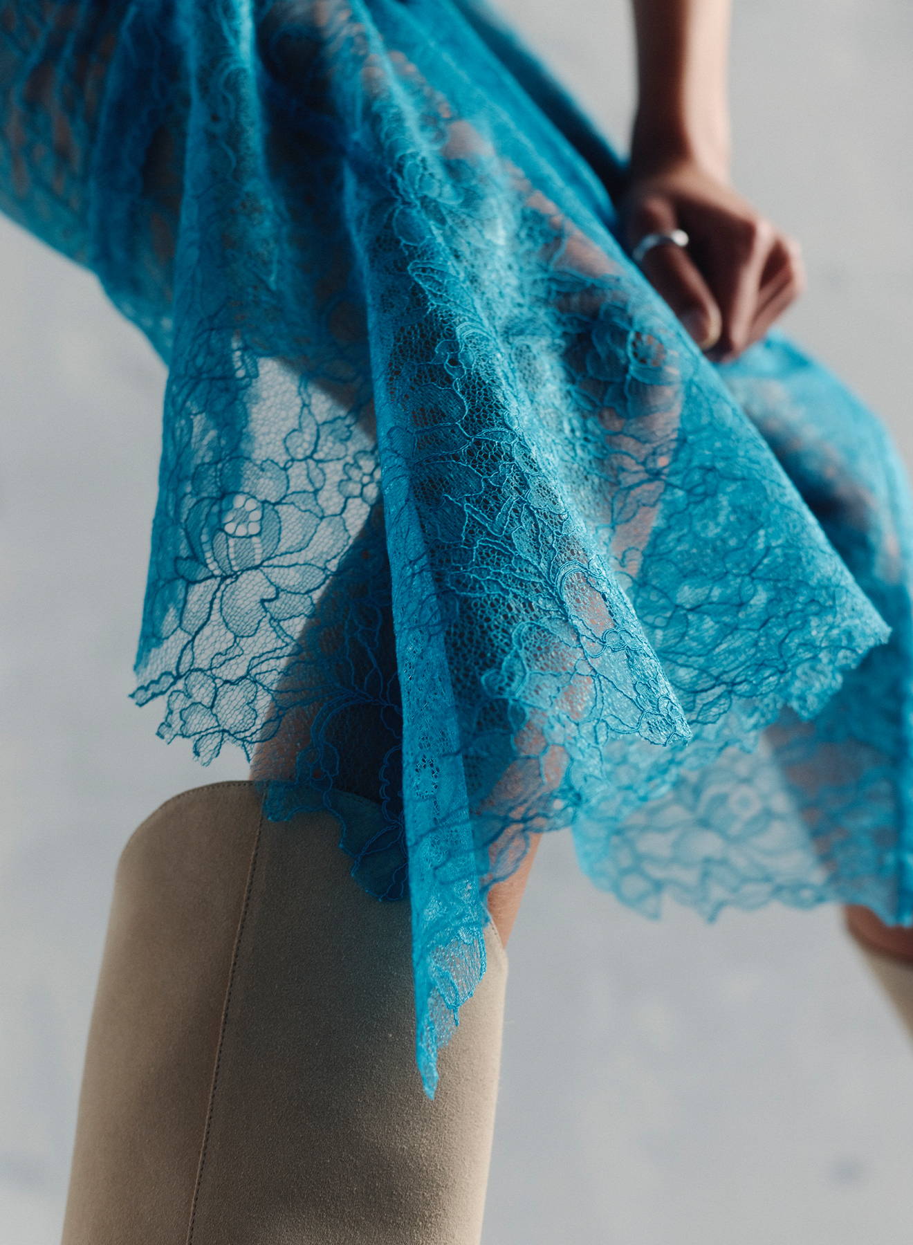 nude lace slip dress GLAMOROUS VINTAGE DIAGONAL LACE BIAS NIGHTGOWN IN NUDE – Vintage Clothing &  Fashions main image 1