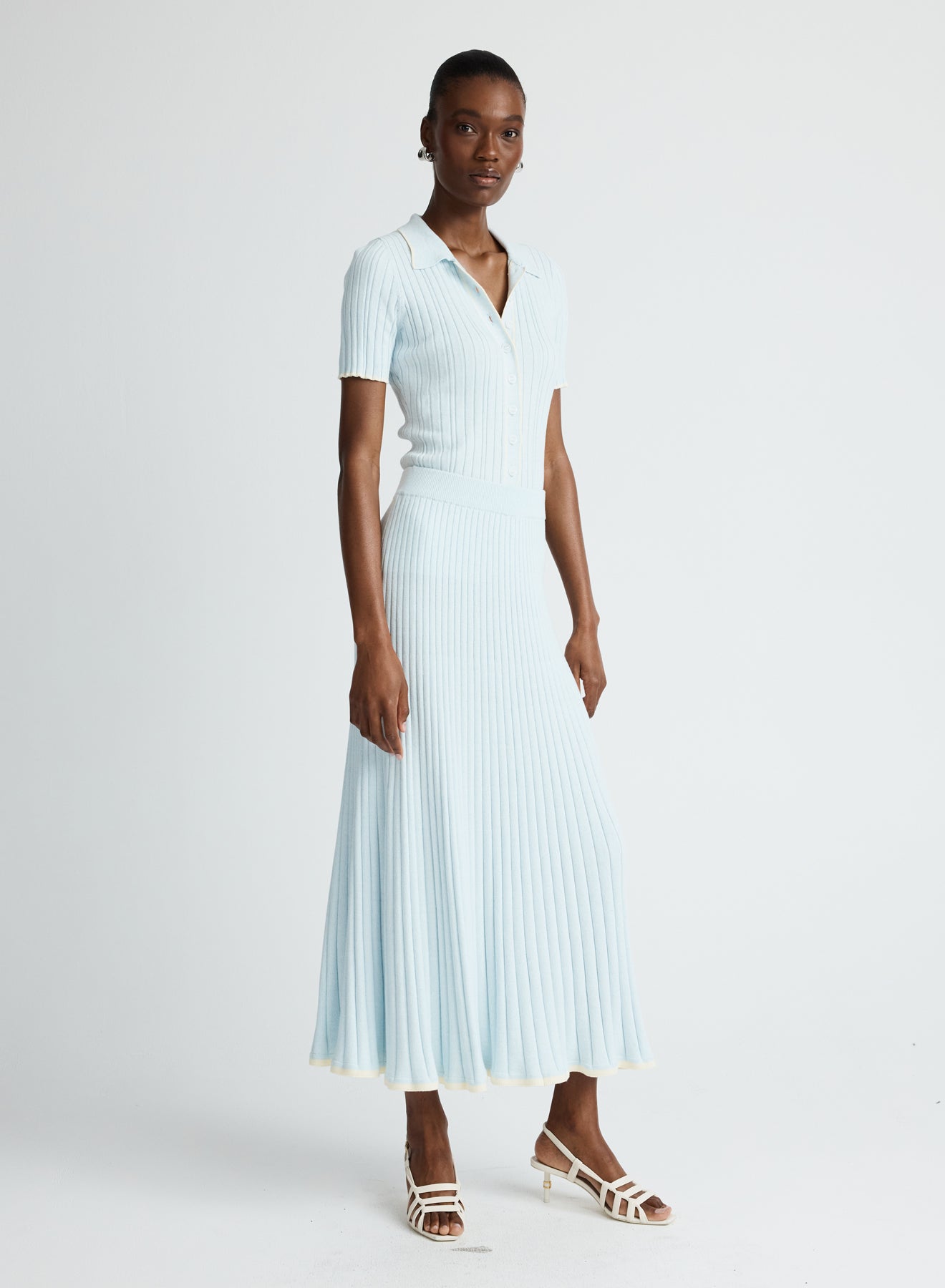 FELICIA SKIRT (GLACIER W/ SILENCE TRIM)