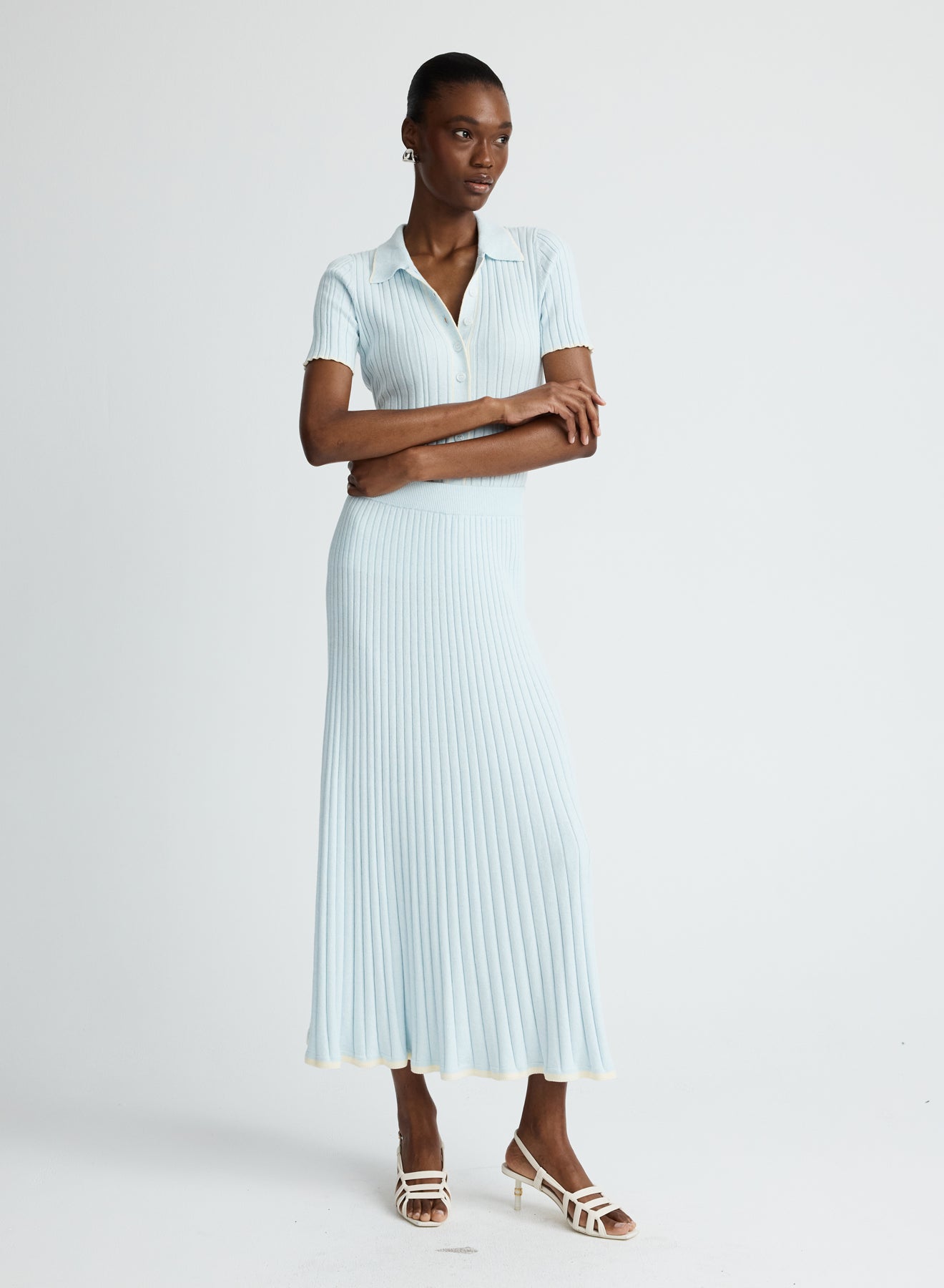 FELICIA SKIRT (GLACIER W/ SILENCE TRIM)