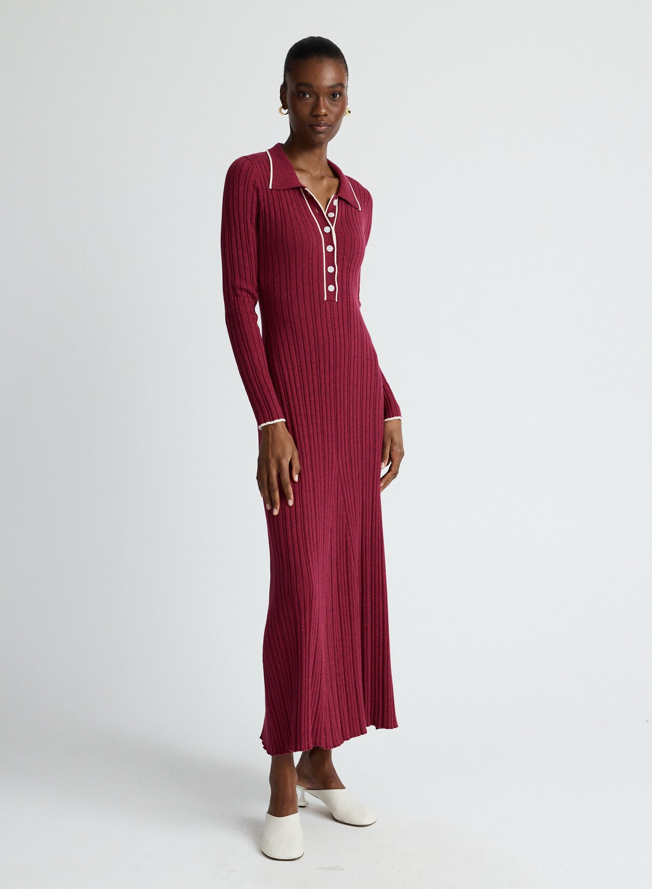ANGELINA DRESS (CHERRY W/ SILENCE TRIM)