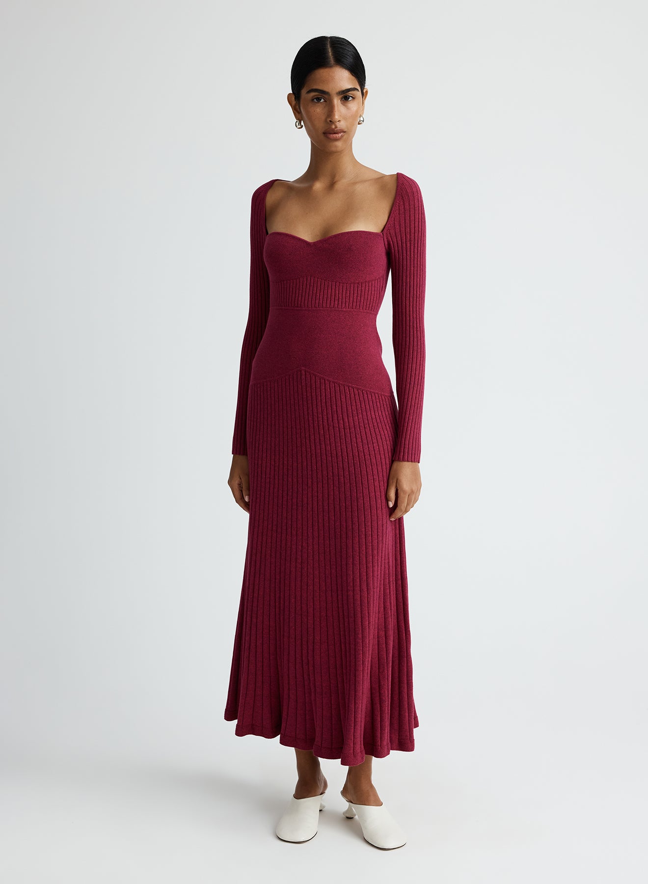 anna quan long sleeve dress ANGELINA DRESS (CHERRY W/ SILENCE TRIM) ANNA QUAN US