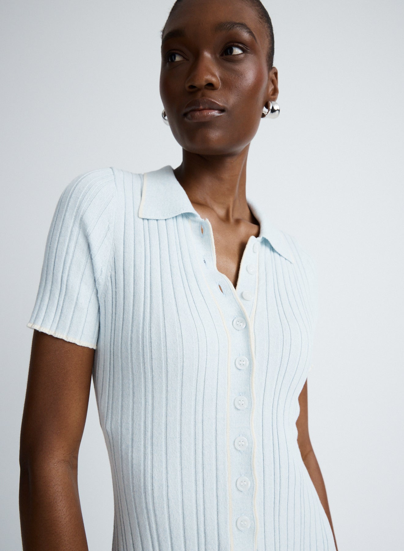 PENELOPE DRESS (GLACIER W/ SILENCE TRIM)