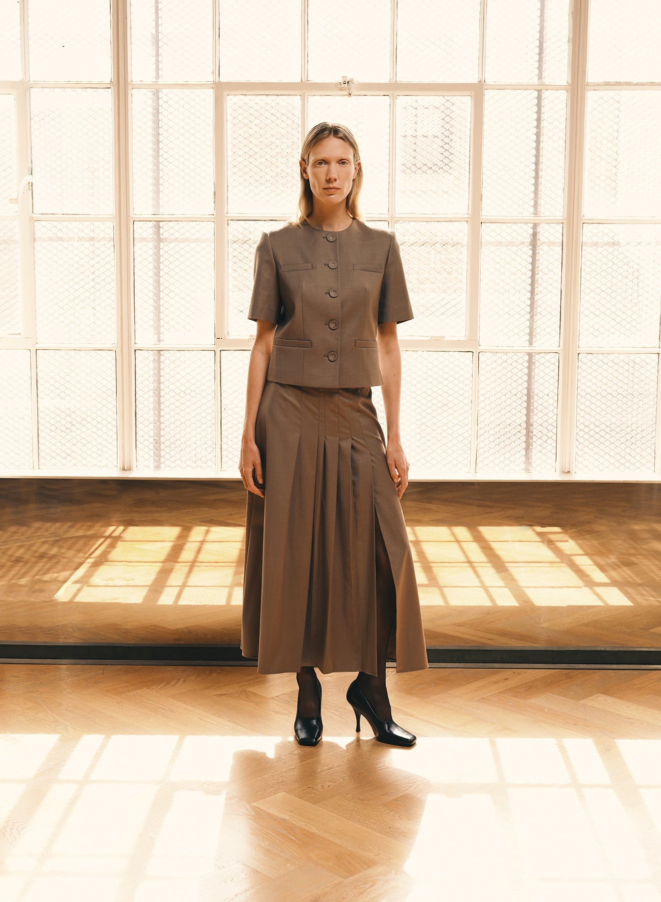 SABLE SKIRT (TAUPE BROWN)