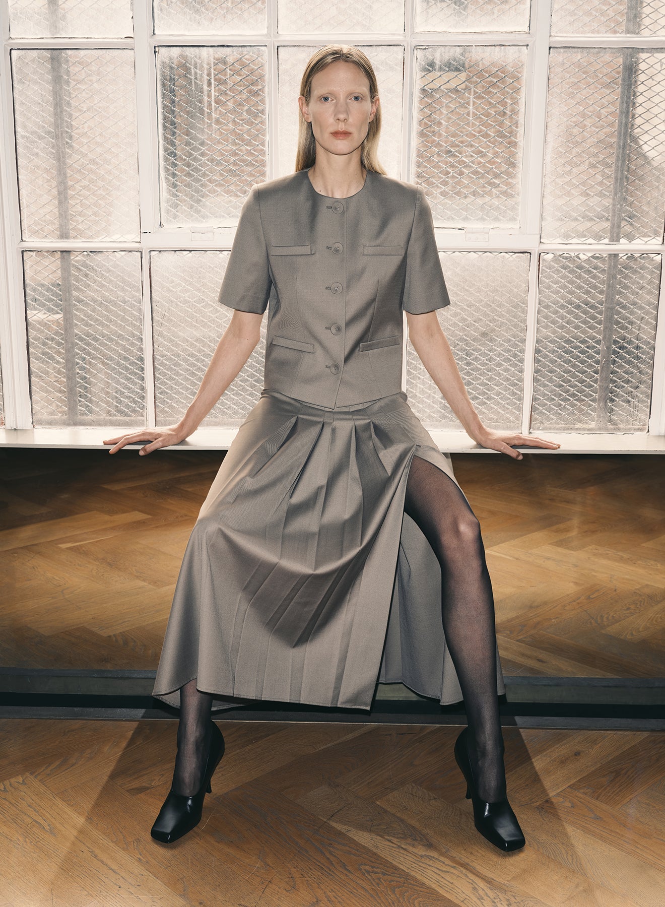 SABLE SKIRT (TAUPE BROWN)