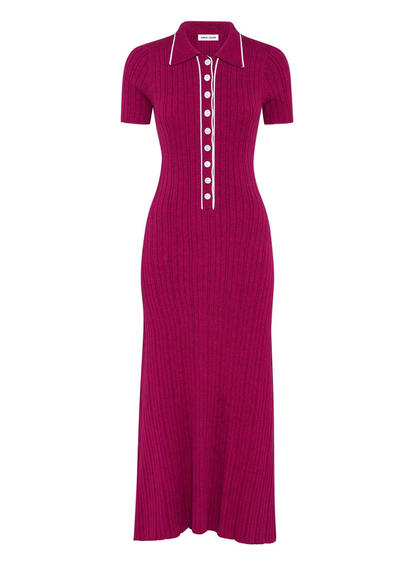 PENELOPE DRESS (CHERRY W/ SILENCE TRIM) – ANNA QUAN US