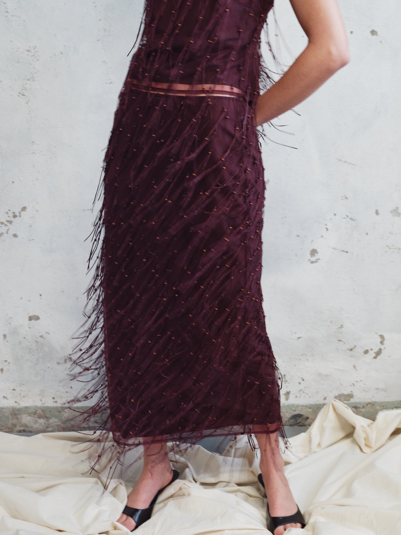 TAWNEY SKIRT (BURGUNDY)