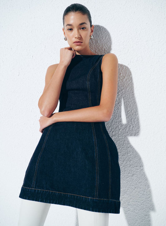 SHANNON DRESS (INDIGO)