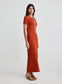 PENELOPE DRESS (PERSIMMON/GLACIER)