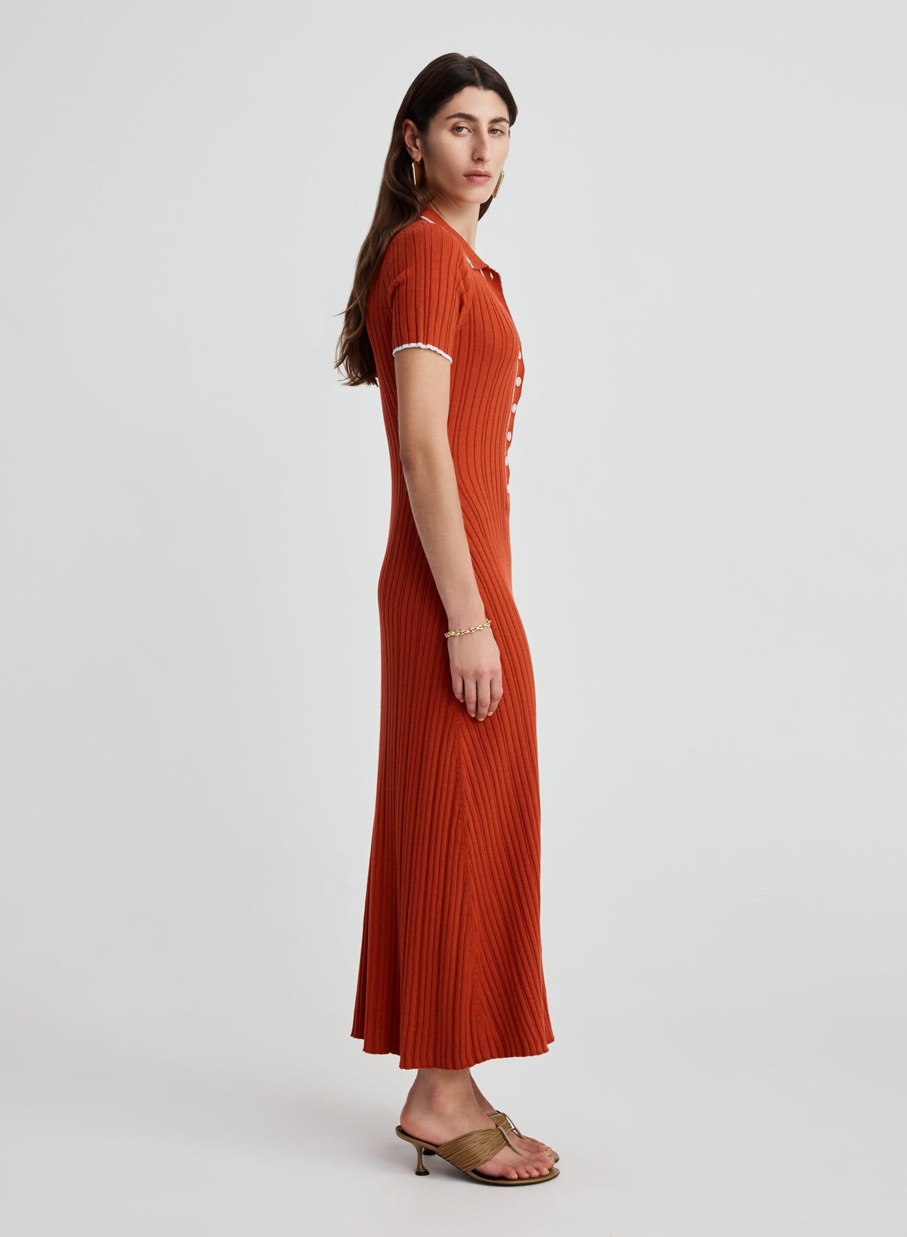 PENELOPE DRESS (PERSIMMON/GLACIER)