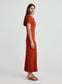 PENELOPE DRESS (PERSIMMON/GLACIER)