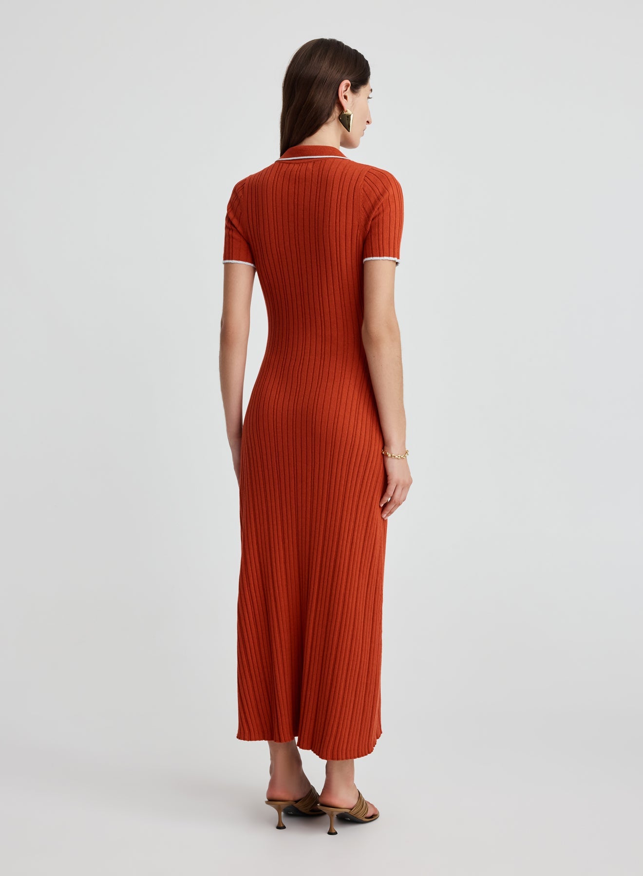 PENELOPE DRESS (PERSIMMON/GLACIER)
