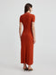PENELOPE DRESS (PERSIMMON/GLACIER)