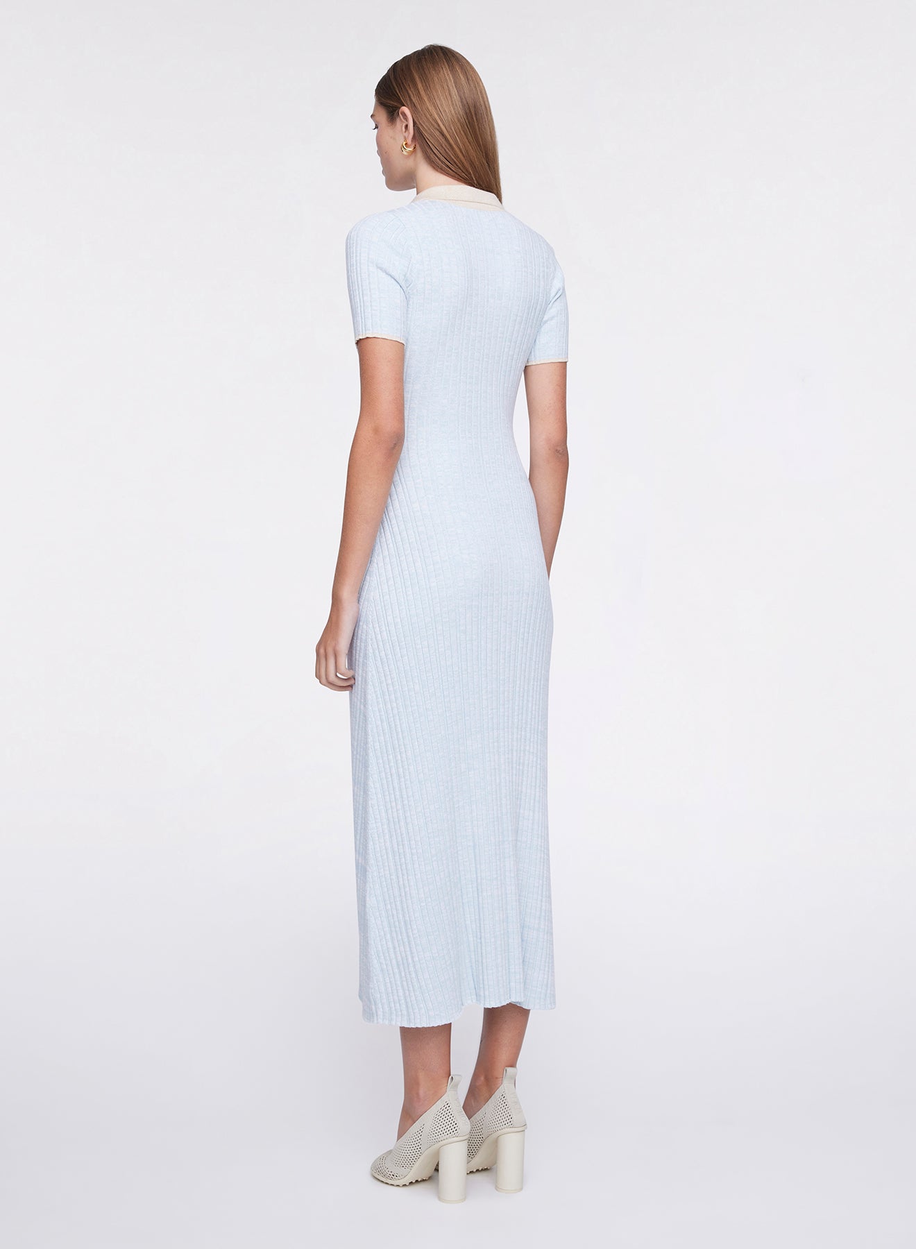 PENELOPE DRESS (POLAR W/ MALT TRIM)