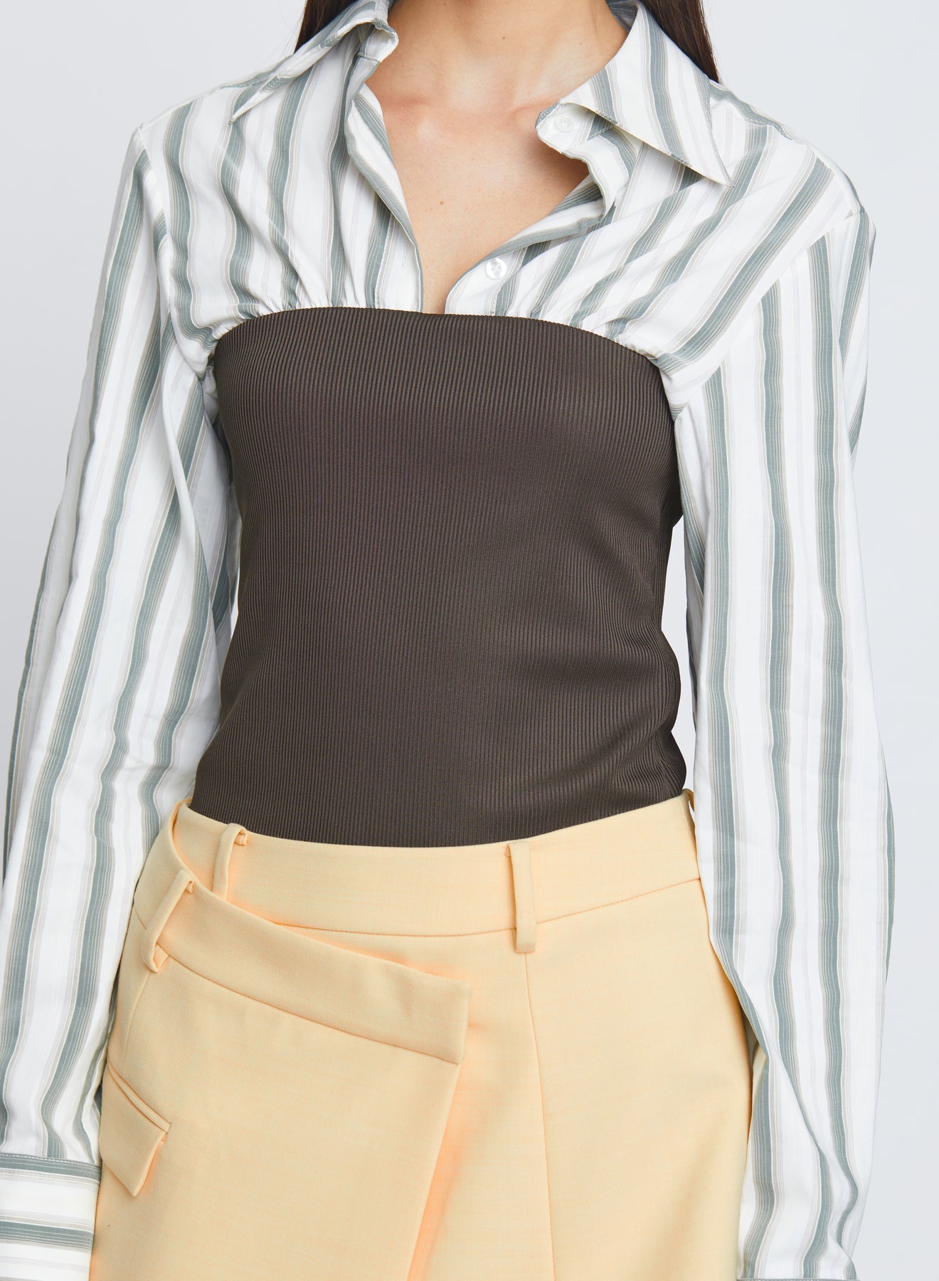 PIPPA TOP (MEADOW STRIPE/ DARK COCOA)