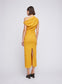 ANNA QUAN Off-Shoulder Crinkle Midi Dress, a versatile and timeless addition to your wardrobe. Discover all new dresses for any event or special occasion. Bright dress, bright midi-dress, orange midi-dress, orange event dress, wedding guest dress, formal dress.