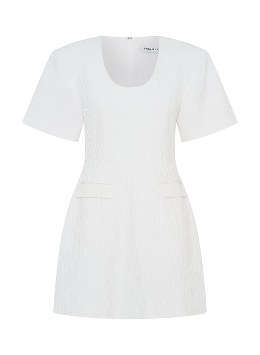 HAYDEN DRESS (WHITE CRINKLE)