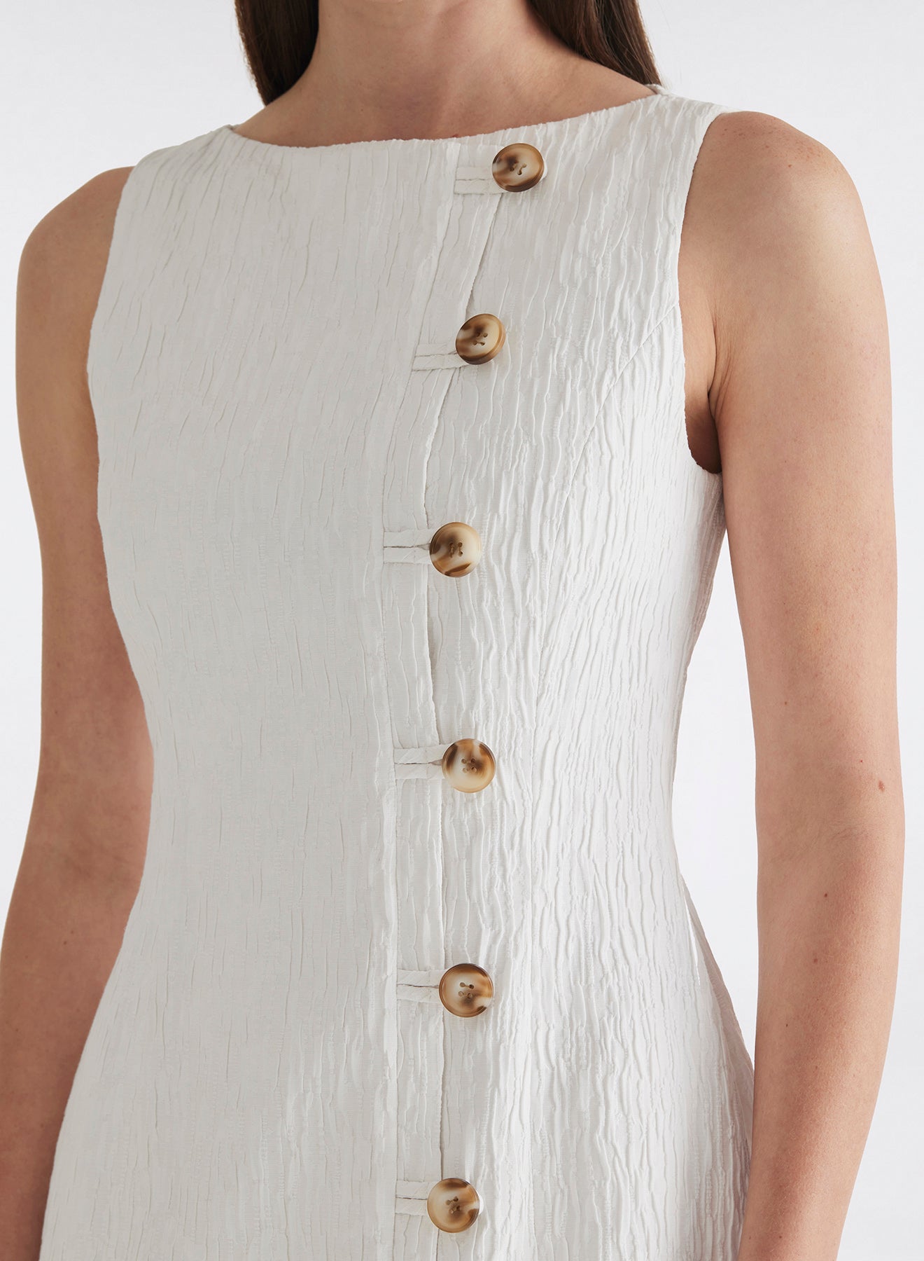 anna quan dimitri draped crinkle cotton mini dress Anna Quan - - Dimitri Draped Crinkle Cotton Mini Dress - Ivory - AU 6