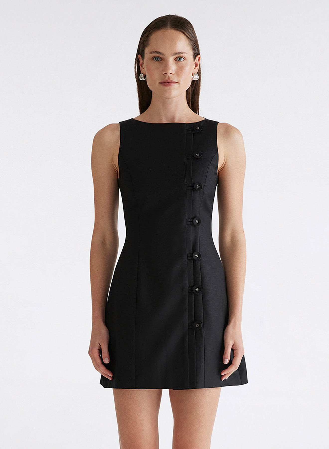 anna quan black dress $696 Anna Quan Women's Black Side-Slit Sleeveless Maxi Dress Size AU 8/US 4