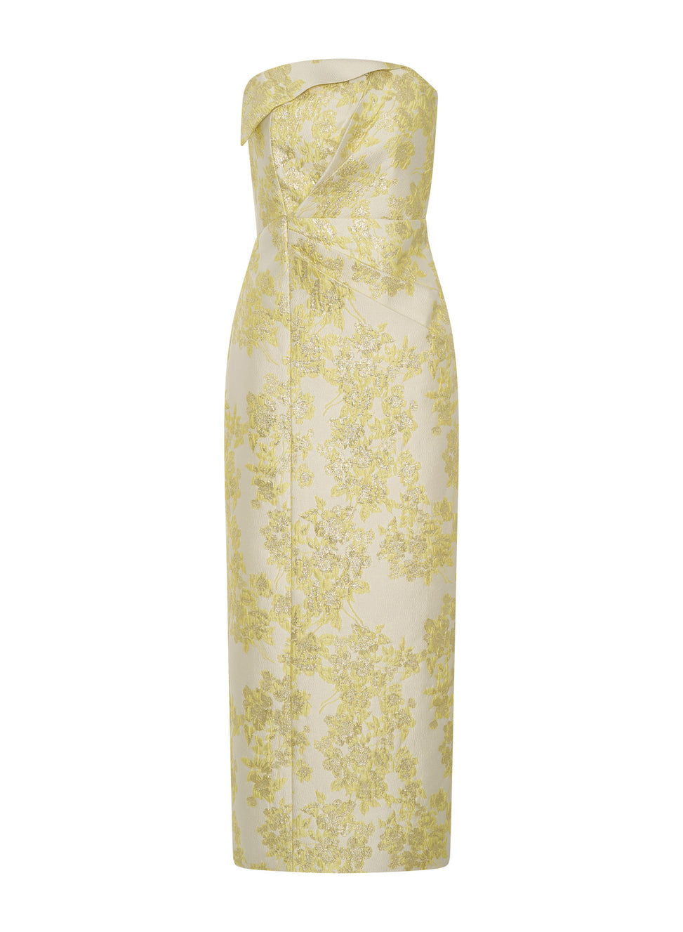 anna quan aelin strapless brocade midi dress Anna Quan Aelin Dress in Water Lilies