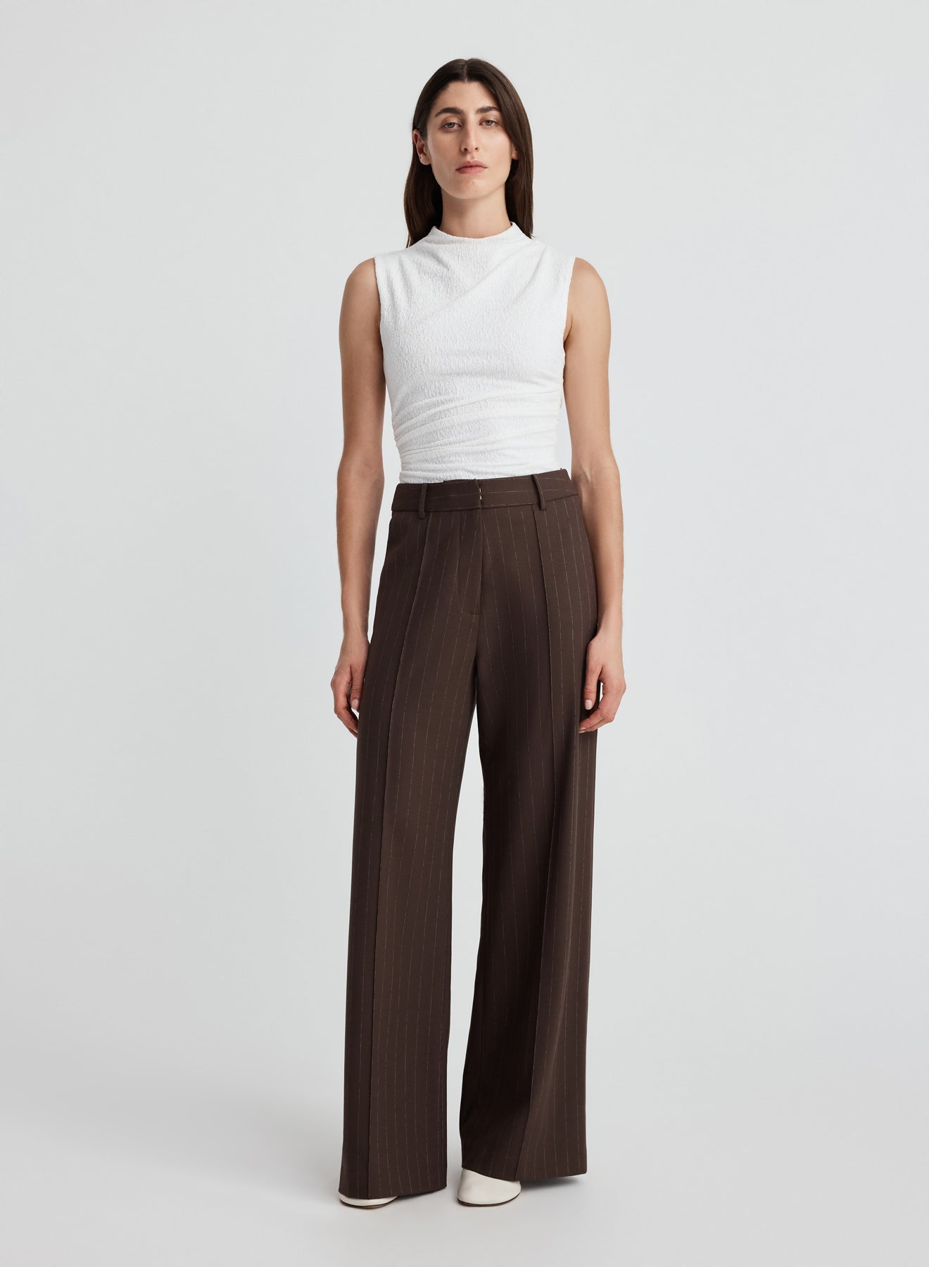 ADAM PANTS (BROWN CHALK STRIPE)