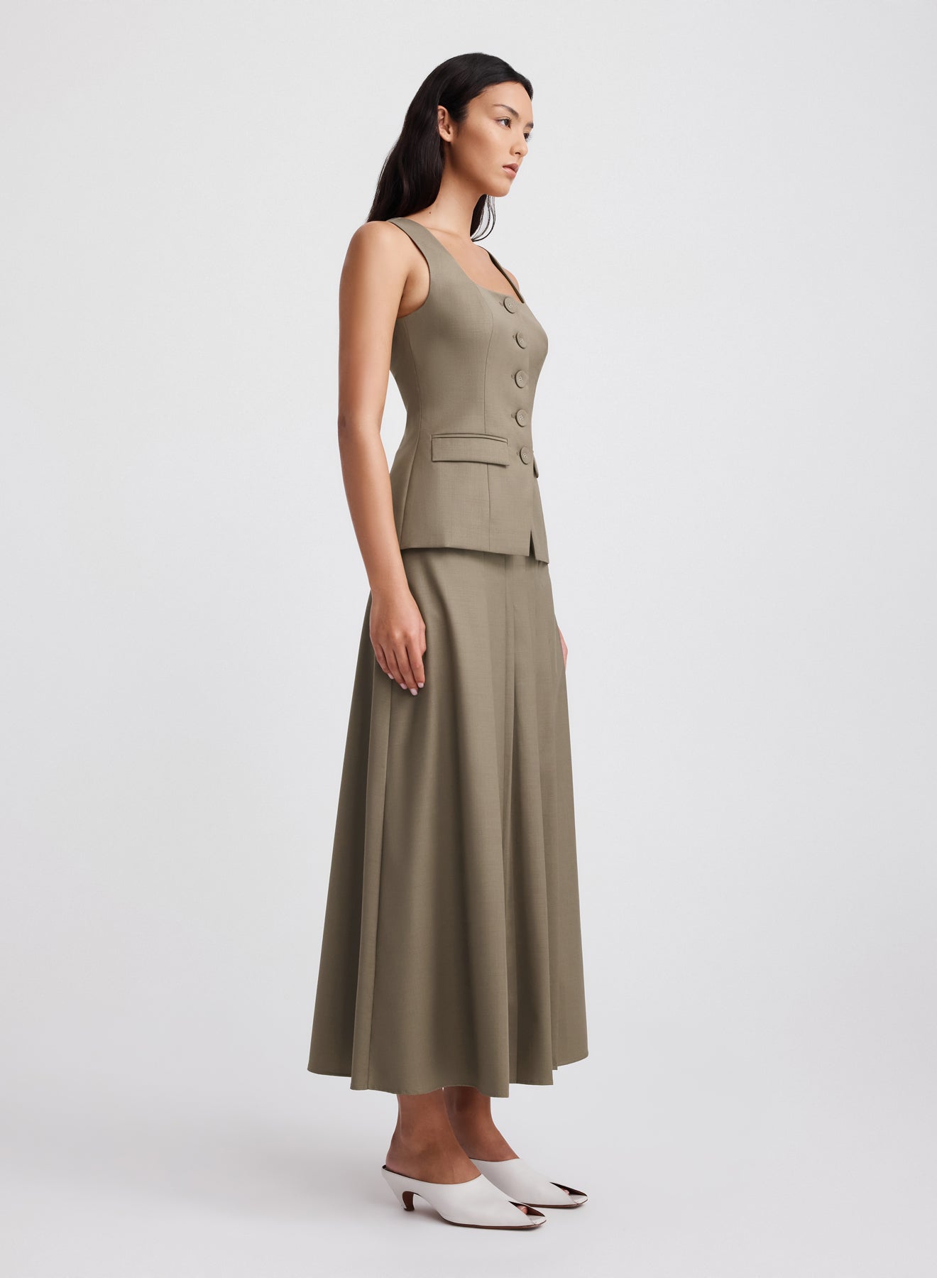 SABLE SKIRT (TAUPE BROWN)