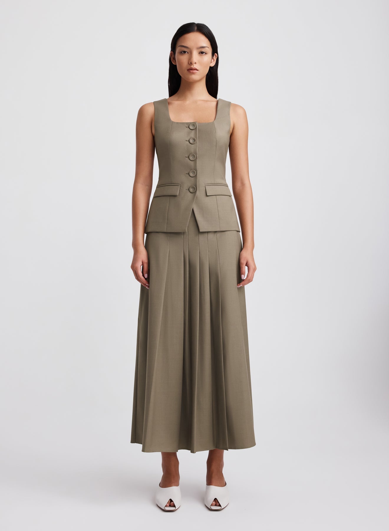 SABLE SKIRT (TAUPE BROWN)
