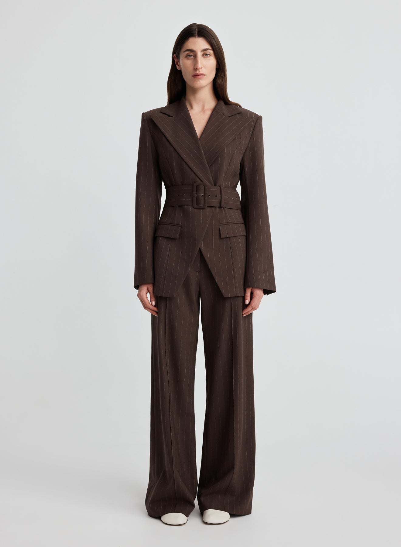 ADAM PANTS (BROWN CHALK STRIPE)