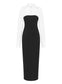 AUSTEN DRESS (SWAN W/ EBONY)