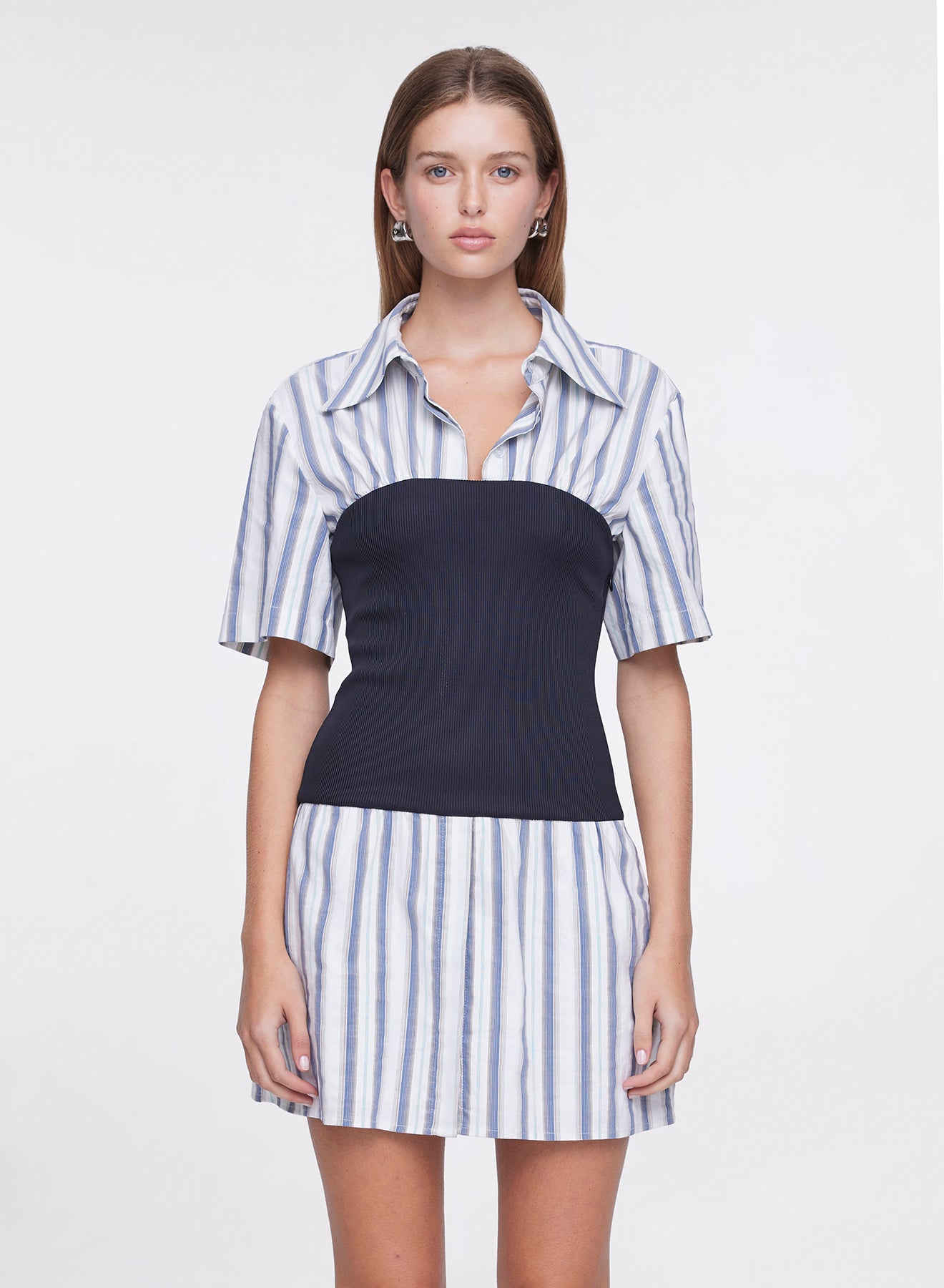KALI DRESS (BLUE STRIPE)