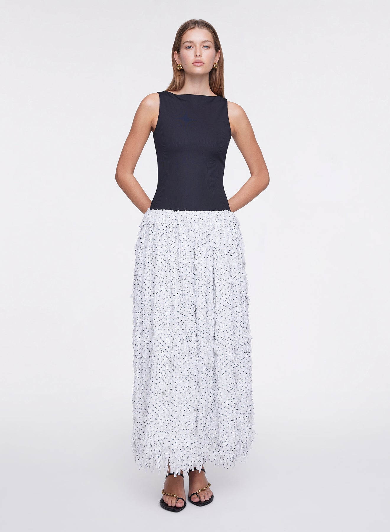 LENI DRESS (SPOT FRINGE)