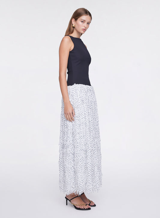 LENI DRESS (SPOT FRINGE)