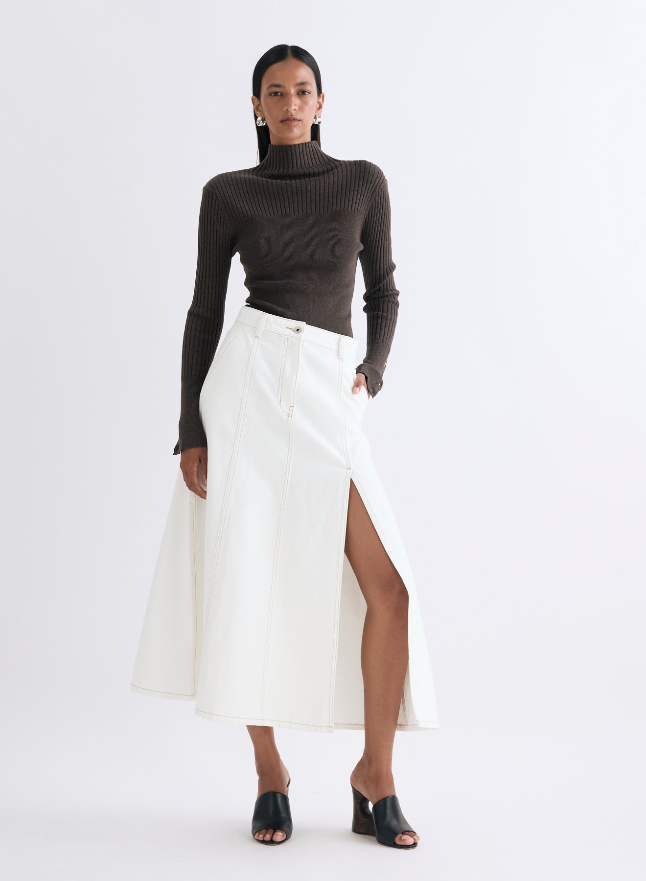 DONNA SKIRT (WHITE DENIM) – ANNA QUAN US