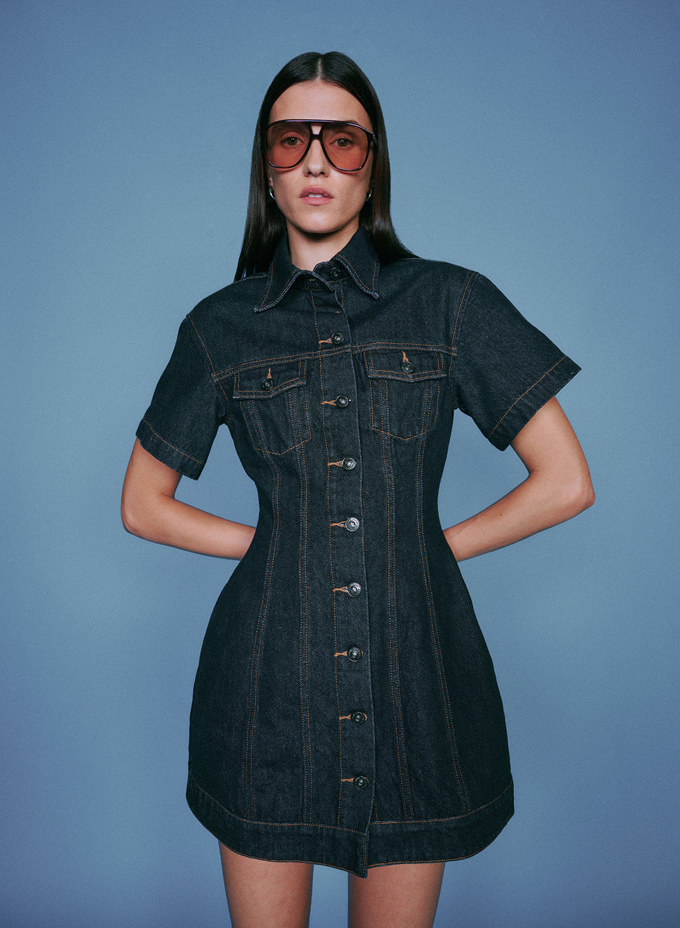 OLLIE DRESS (DARK INDIGO) ANNA QUAN US OLLIE DRESS (DARK INDIGO) ANNA QUAN US