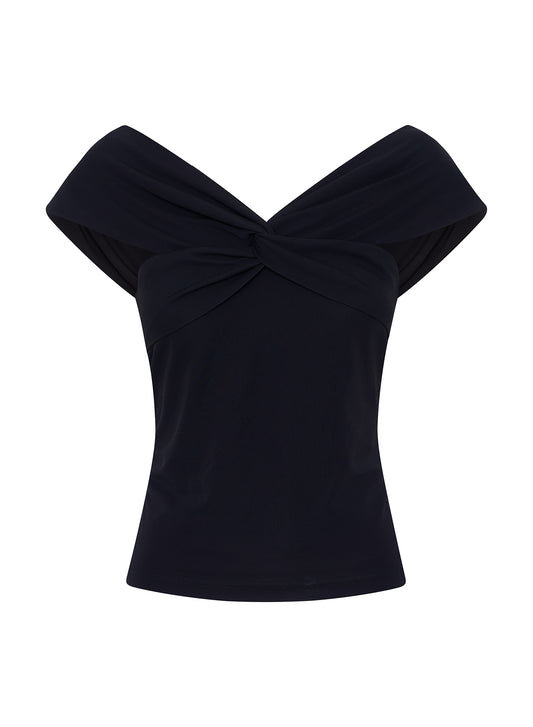 KARLA TOP (BLACK VISCOSE)