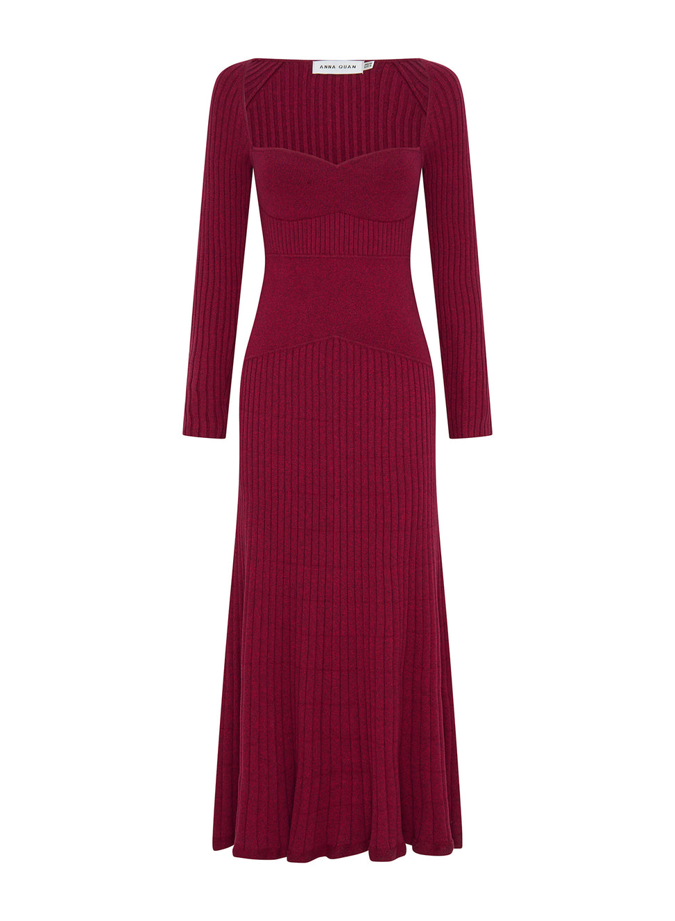 anna quan knit dress Anna Quan Penelope Short-Sleeve Rib-Knit Maxi Polo Dress