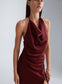 PETA DRESS (WINE)